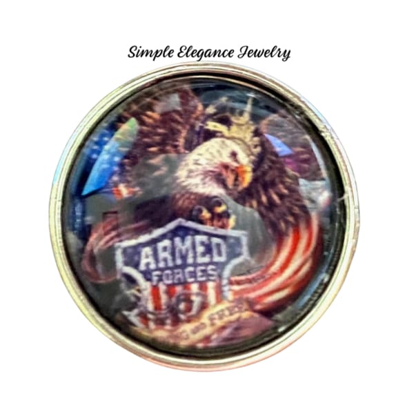 Eagle Armed Forces Military Snap - Snap Jewelry