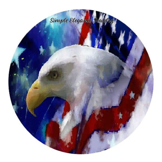 Eagle Flag Snap Charm - Snap Jewelry