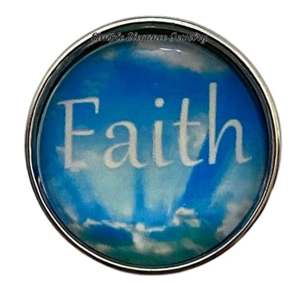 Faith Snap Charm 20mm - Snap Jewelry
