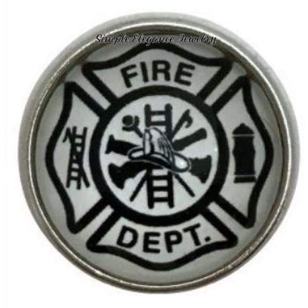Fire Fighter Snap Charm 20mm for Snap Charm Jewelry - Snap Jewelry