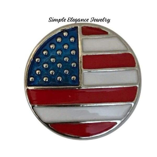Flag-Metal Enamel 20mm Snap Charm for Snap Jewelry - Snap Jewelry