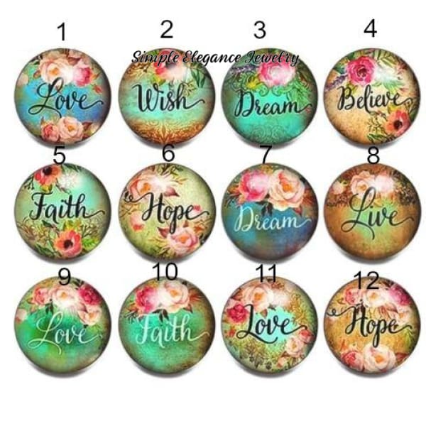 Floral Inspiration Snaps 18-20mm for Snap Jewelry - 1-Love - Snap Jewelry