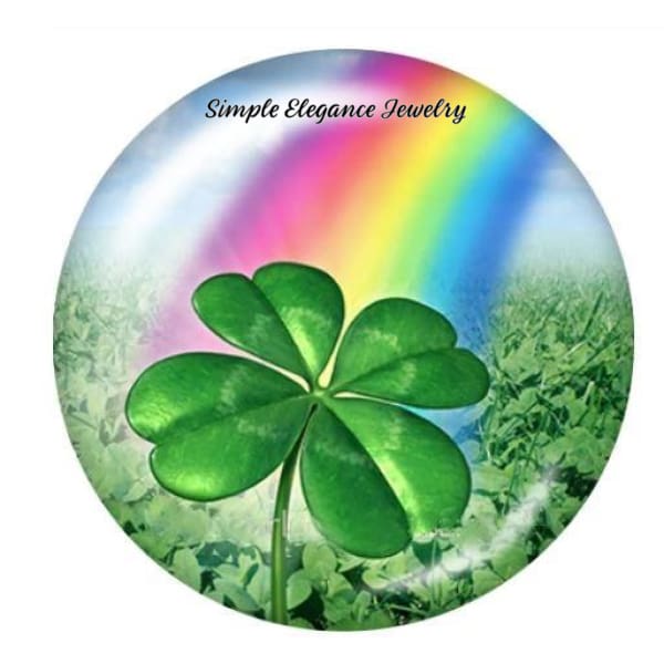 Four Leaf Clover Rainbow Snap Charm 20mm - Snap Jewelry