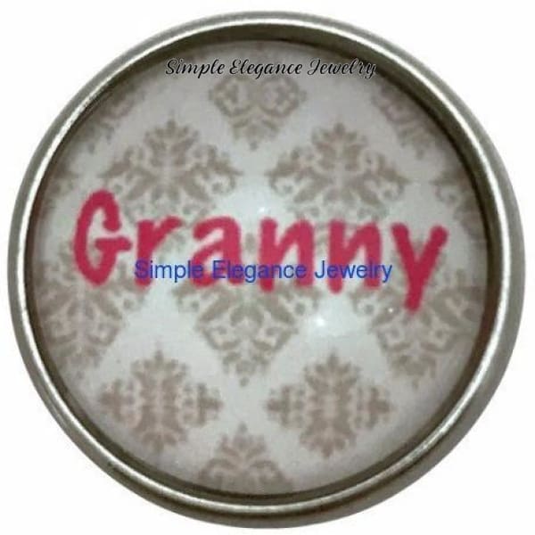 Granny Snap Charm 20mm for Snap Jewelry - Snap Jewelry