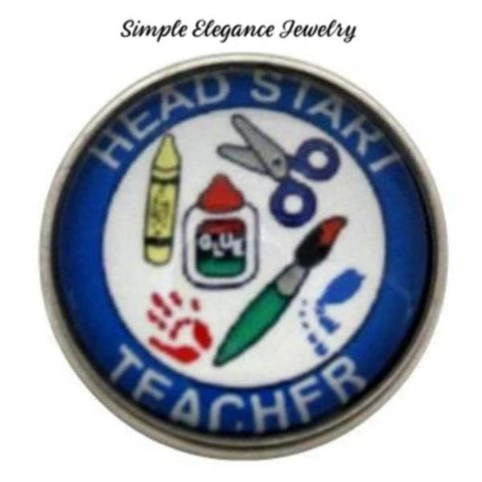 Headstart Teacher Snap Charm 20mm for Snap Jewelry - Snap Jewelry