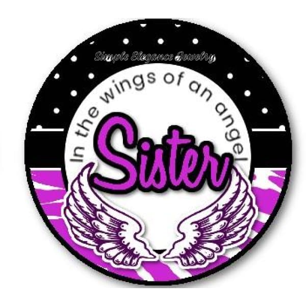 In The Arms Of An Angel Sister Snap Charm - Snap Jewelry