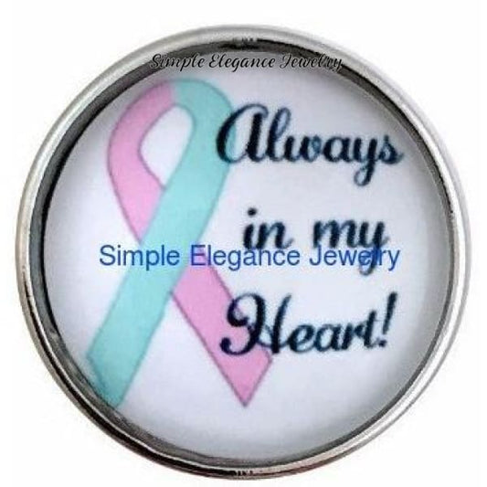 Infant Loss Ribbon Snap 20mm - Snap Jewelry