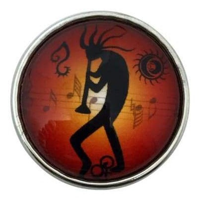 Kokopelli Snap Button 20mm - Snap Jewelry
