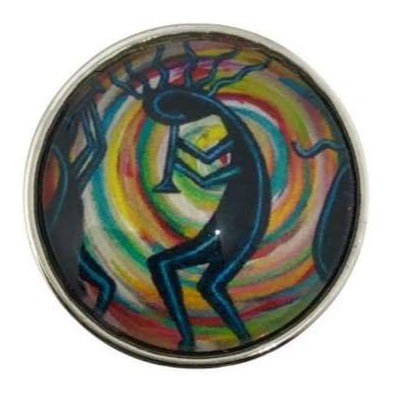 Kokopelli Snap Button 20mm - Snap Jewelry
