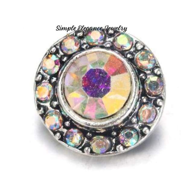 Large Rhinestone-12mm MINI SNAP - Iridescent - Snap Jewelry