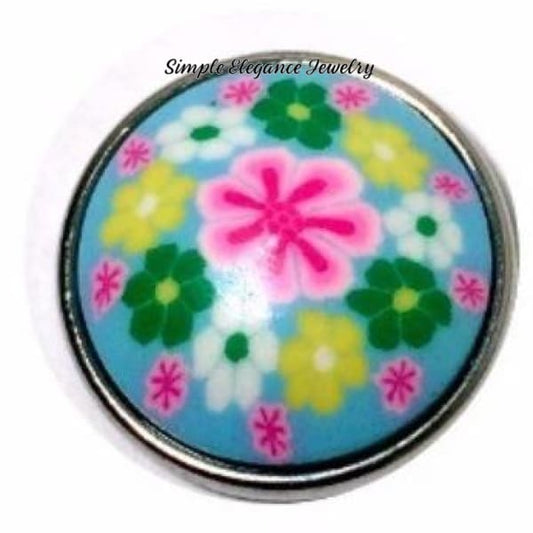 Light Blue Polymer Clay Snap 18mm (Each One Slightly Different) - Snap Jewelry