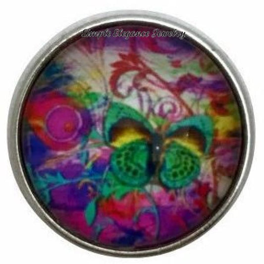 Lime Butterfly Snap Charm 20mm for Snap Jewelry - Snap Jewelry