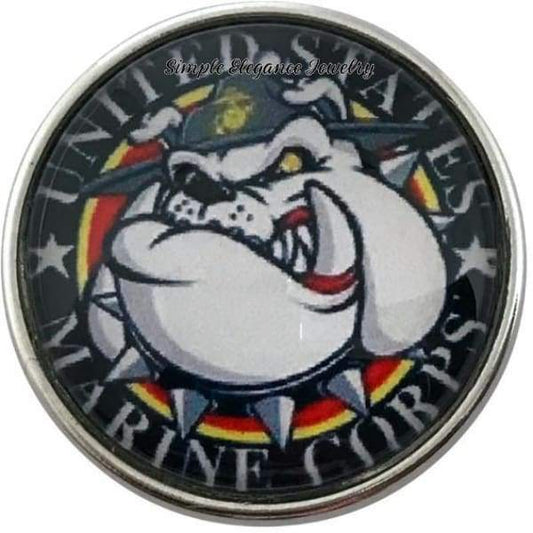 Marine Corps Bulldog Snap 20mm - Snap Jewelry