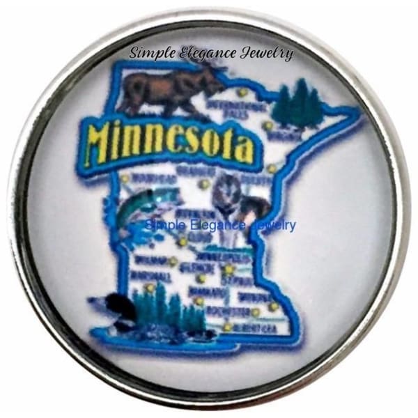 Minnesota State Snap 20mm for Snap Charm Jewelry - Snap Jewelry