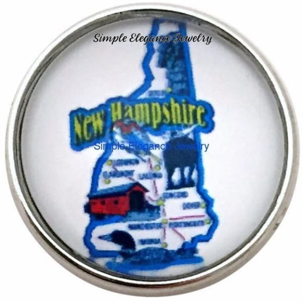 New Hampshire State 20mm for Snap Jewelry - Snap Jewelry
