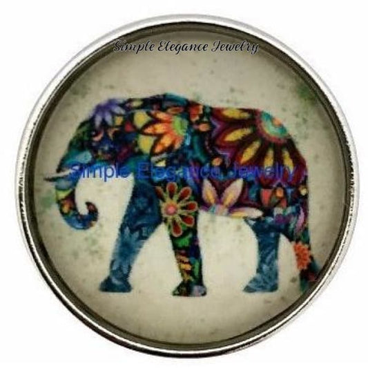 Painted Elephant Snap 20mm for Snap Jewelry - Snap Jewelry