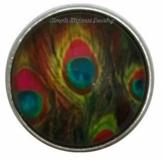 Peacock Feather Snap 20mm for Snap Jewelry - Snap Jewelry