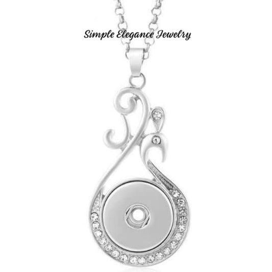 Peacock Snap Necklace 18-20mm Snaps ( Included 20 Chain ) Snap Jewelry