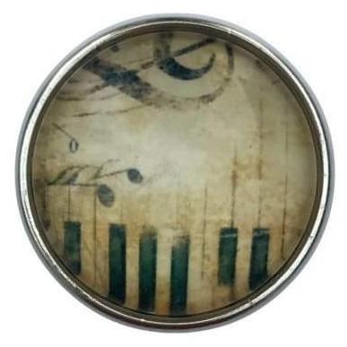 Piano Music Snap 20mm - Snap Jewelry