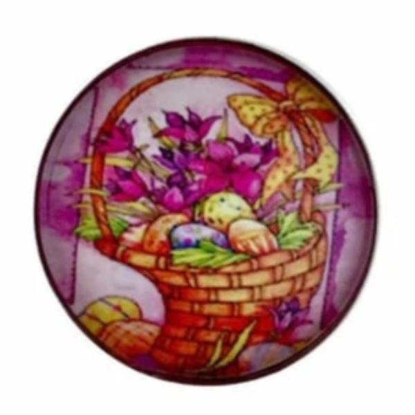 Pink Easter Basket Snap 20mm for Snap Jewelry - Snap Jewelry