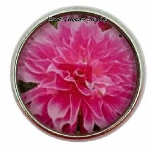 Pink Flower Snap 20mm for Snap Jewelry - Snap Jewelry