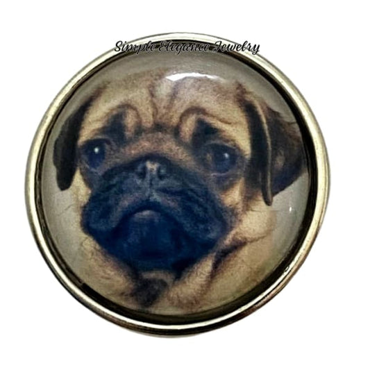Pug Dog Snap Charm 20mm - Snap Jewelry