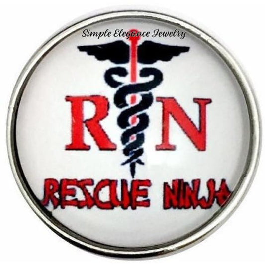 RN (Rescue Ninja) Nurse Snap 20mm for Snap Jewelry - Snap Jewelry
