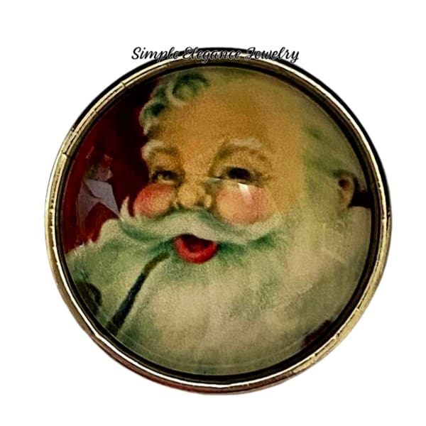 Santa Claus Christmas Snap Charm 20mm - Snap Jewelry