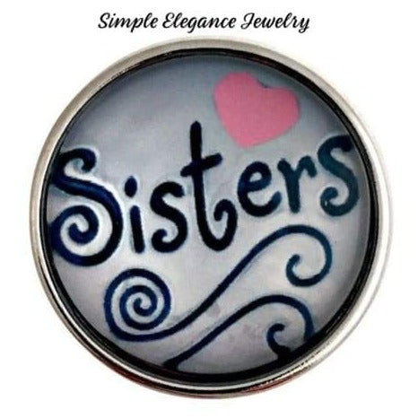 Sisters Snap Charm 20mm - Snap Jewelry