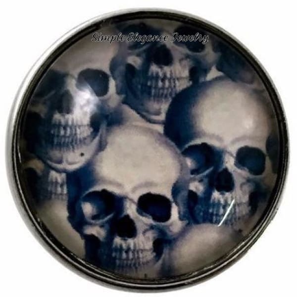 Skull Collage Snap Charm 20mm for Snap Jewelry - Snap Jewelry