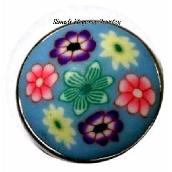 Sky Blue Polymer Clay Snap 18mm (Each One Slightly Different) - Snap Jewelry