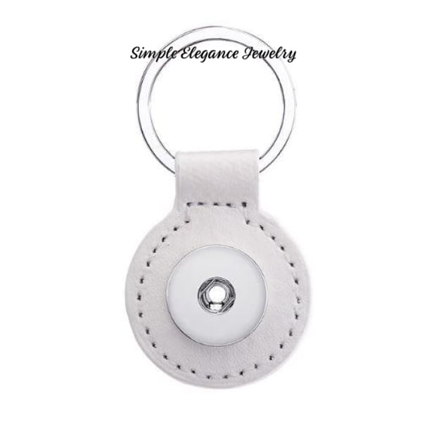 Snap Key Chain Single Snap 20mm Snaps - White - Snap Jewelry