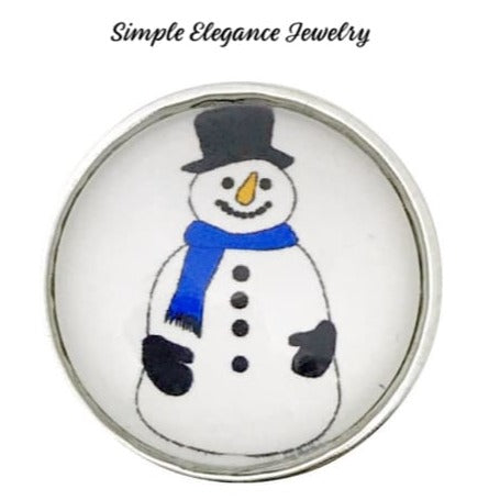 Snowman Snap Button 20mm - Snap Jewelry