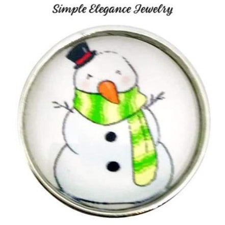 Snowman Snap Button 20mm - Snap Jewelry