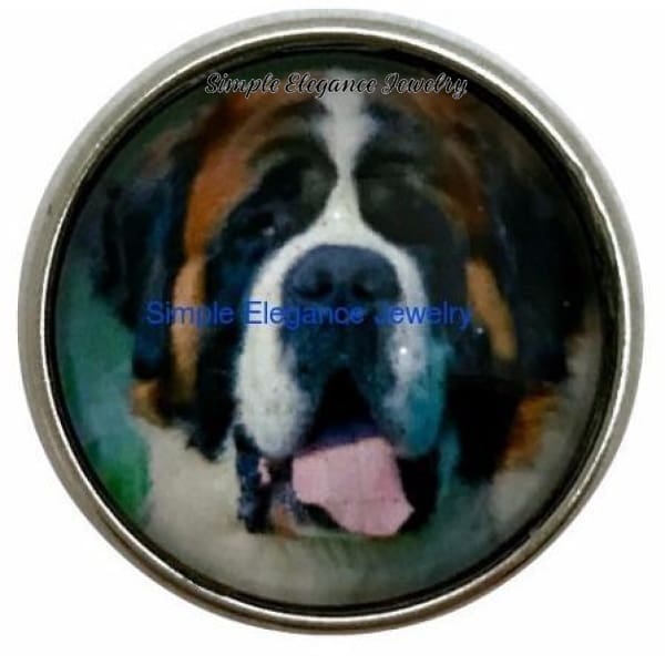 St Bernard Dog Charm 20mm for Snap Jewelry - Snap Jewelry