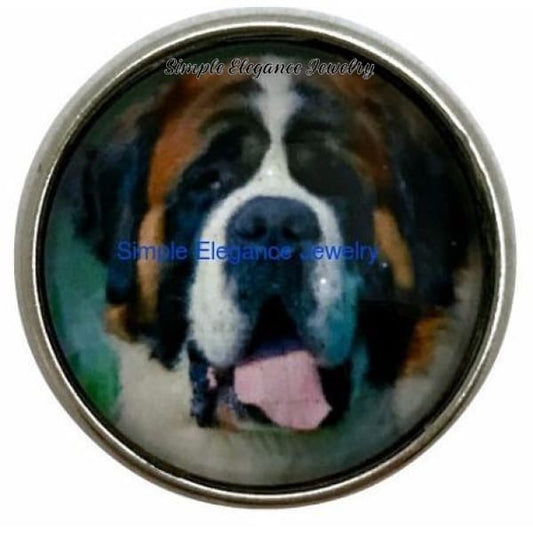 St Bernard Dog Charm 20mm for Snap Jewelry - Snap Jewelry