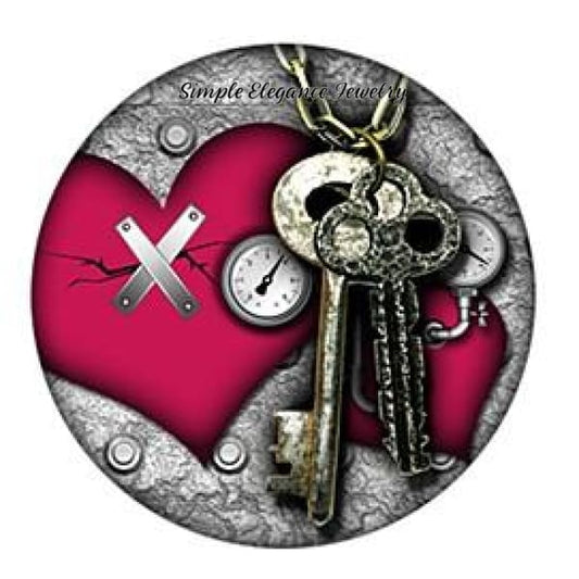 Steam Punk Heart Snap Charm 20mm - Snap Jewelry