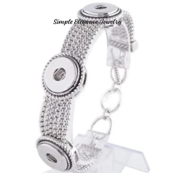Triple Snap Multi-Chain Bracelet 20mm Snaps - Snap Jewelry