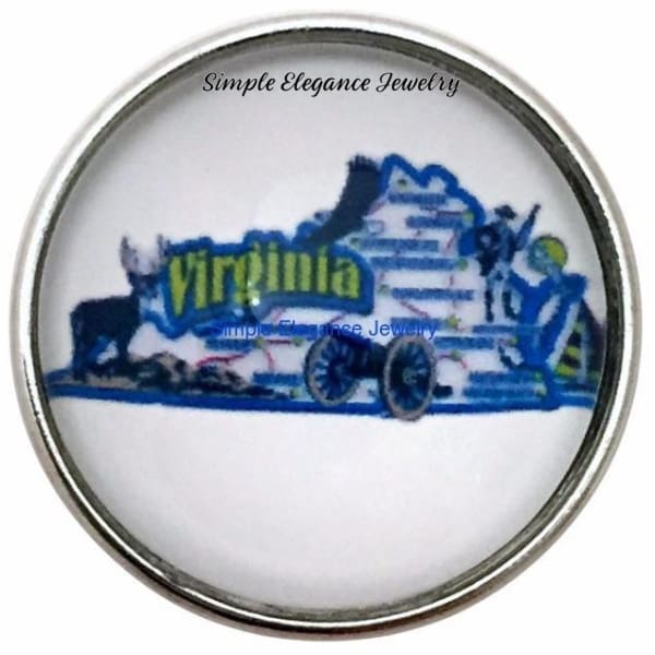 Virginia State Snap 20mm for Snap Jewelry - Snap Jewelry