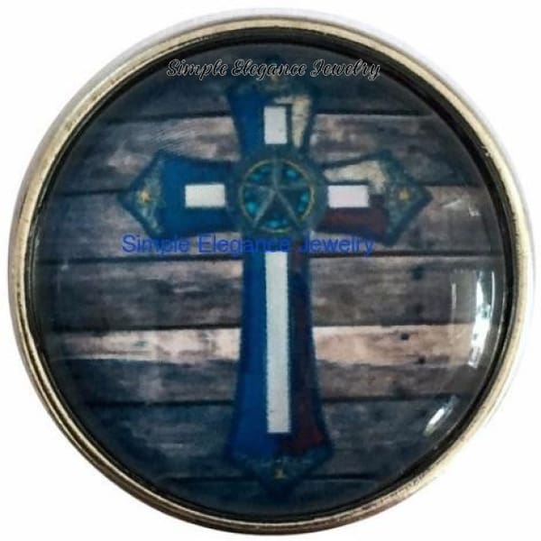Wooden Cross Snap 20mm for Snap Jewelry - Snap Jewelry