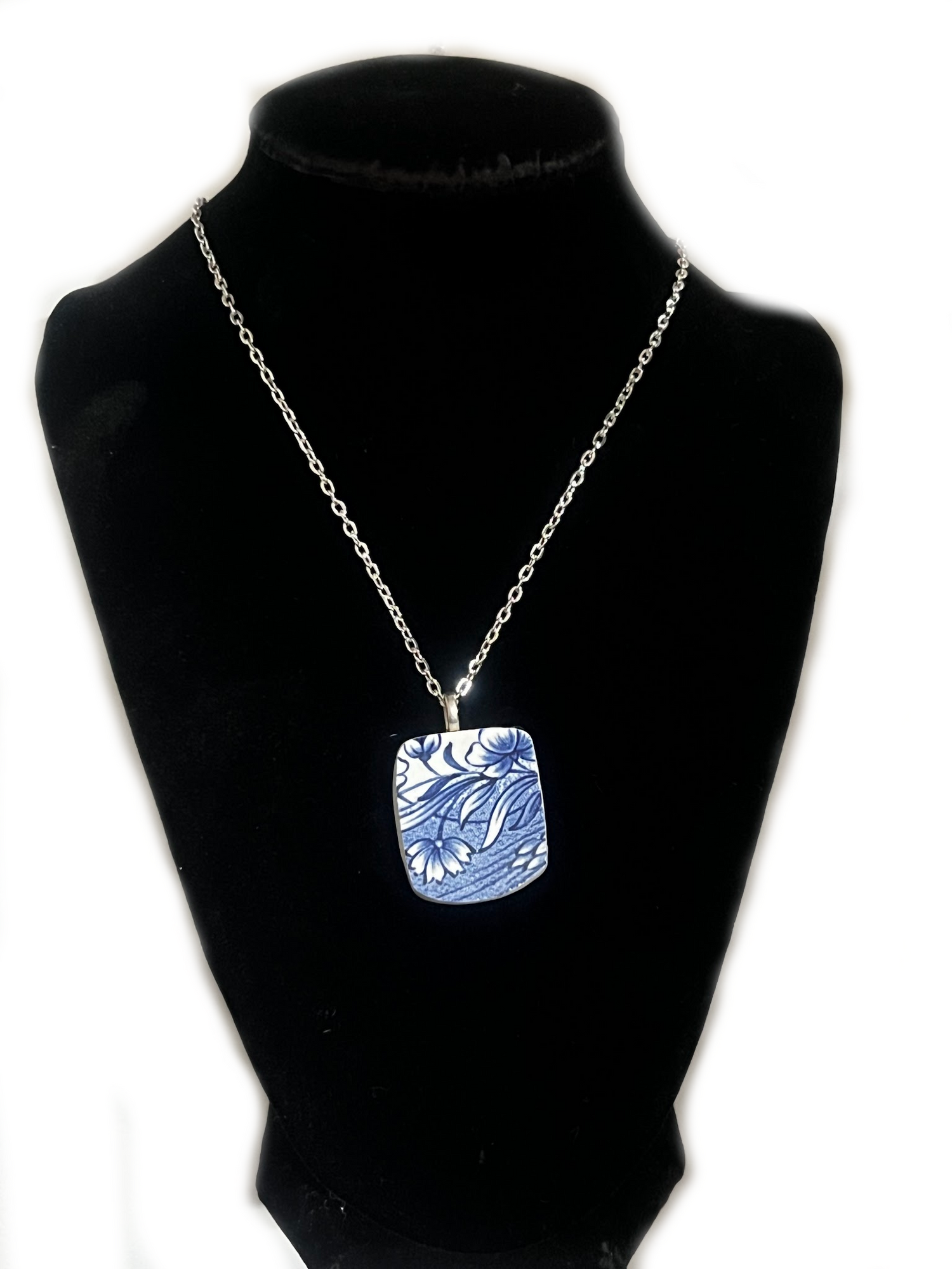 Handmade Broken China Jewelry with Chain