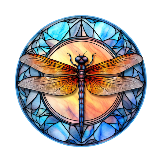 Stained Glass Dragonfly 20mm Snap Charm Jewelry