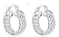 Silver-Plated Open Woven Lever Clasp 1" x .75" Earrings