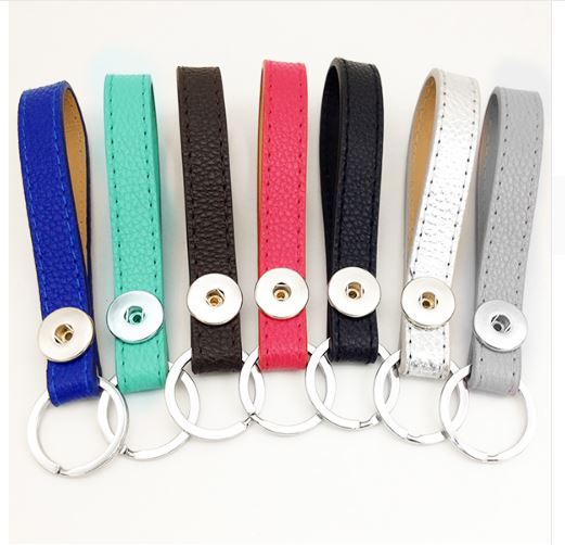 Leather Assorted Colors Hand Strap Key Fob Key Chain 6" Long