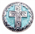 Metal Enameled Rhinestone 20mm Snap Charm for Snap Jewelry (Assorted Colors)