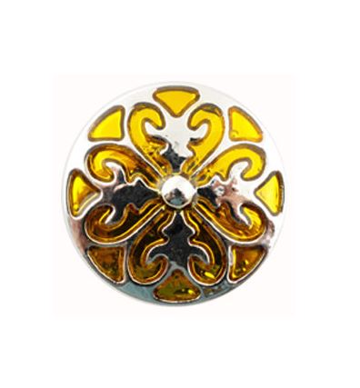 Gold Metal Filigree 18mm Snap for 20mm Snap Charm Jewelry