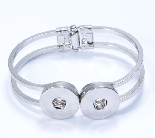 Double Snap Spring Clasp 20mm Snap Charm Bracelet