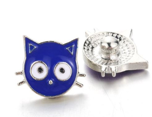 Cat Enameled 12mm MINI Snap Charm for Snap Charm Jewelry