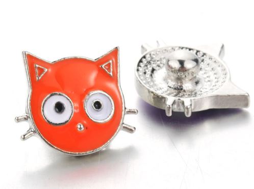 Cat Enameled 12mm MINI Snap Charm for Snap Charm Jewelry
