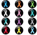 Cancer Ribbbon 12mm Snap Charm for Snap Charm Jewelry